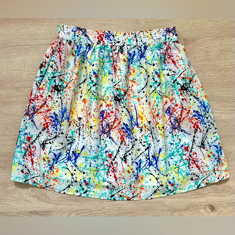 Compania Fantastica paint splatter pattern skirt